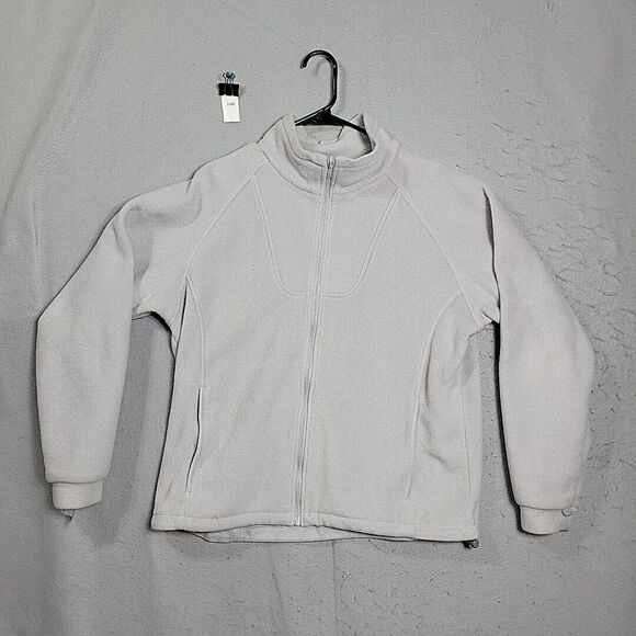 Columbia Jackets & Blazers - Columbia Jacket Women’s Large Gray Full Zip Fleece Zip Pockets Ladies